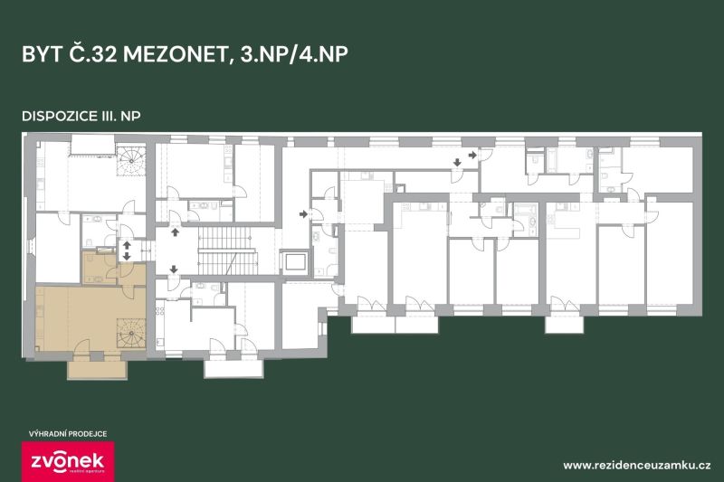 Prodej nového mezonetového bytu 90 m², Vsetín