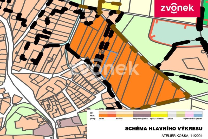 Prodej stavebního pozemku 1 386 m², Kroměříž - Těšnovice