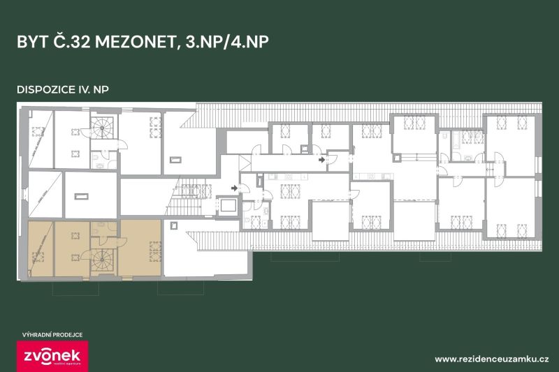Prodej nového mezonetového bytu 90 m², Vsetín