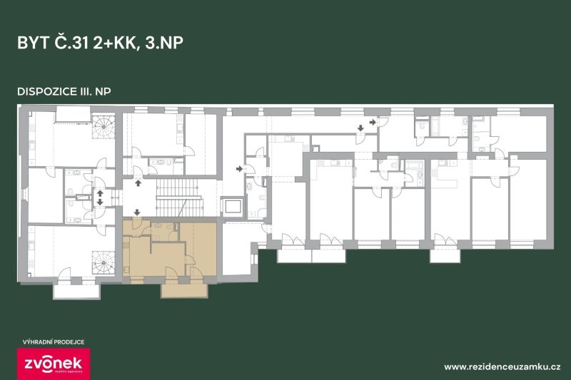 Prodej nového bytu 2+kk 45 m², Vsetín