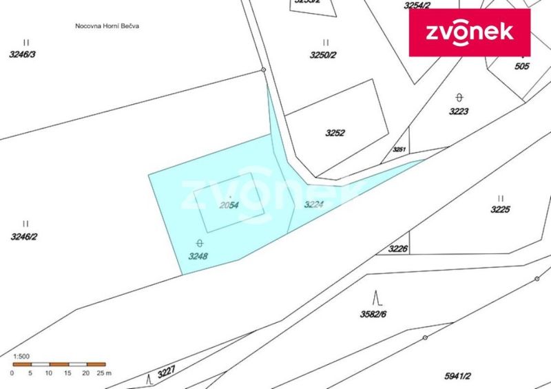 Prodej stavebního pozemku 1 205 m², Horní Bečva