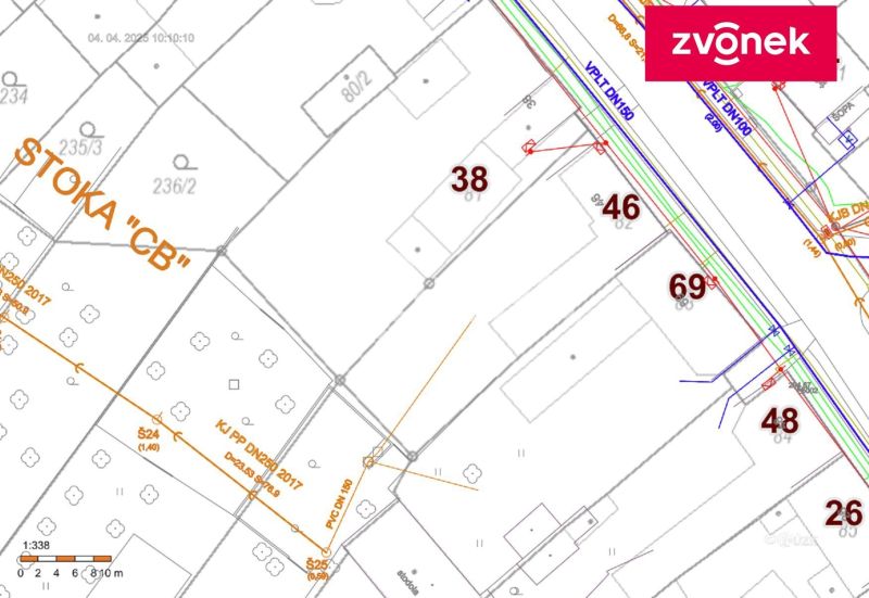 Prodej stavebního pozemku 2 445 m², Přílepy