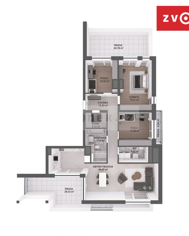 Prodej bytu 4+1 198 m², Zlín