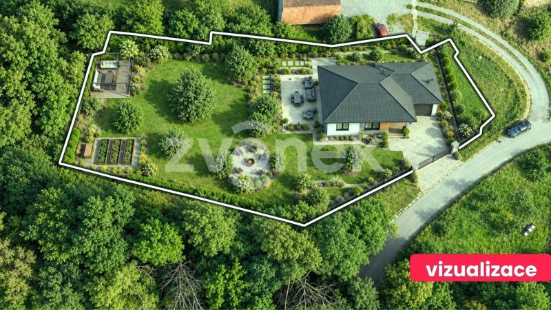 Exkluzivní pozemek určený pro výstavbu rodinného domu  2 044 m²  – Boršice (okres Uherské Hradiště)