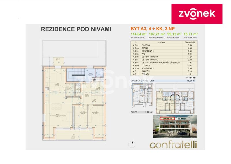 Prodej bytu 4+kk 99 m², Zlín