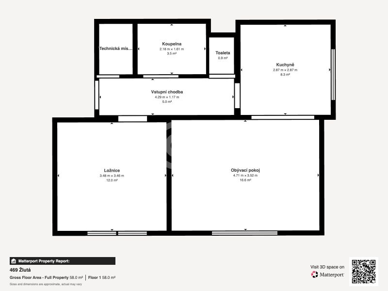 Prodej bytu 2+1 57 m², Zlín - Kudlov