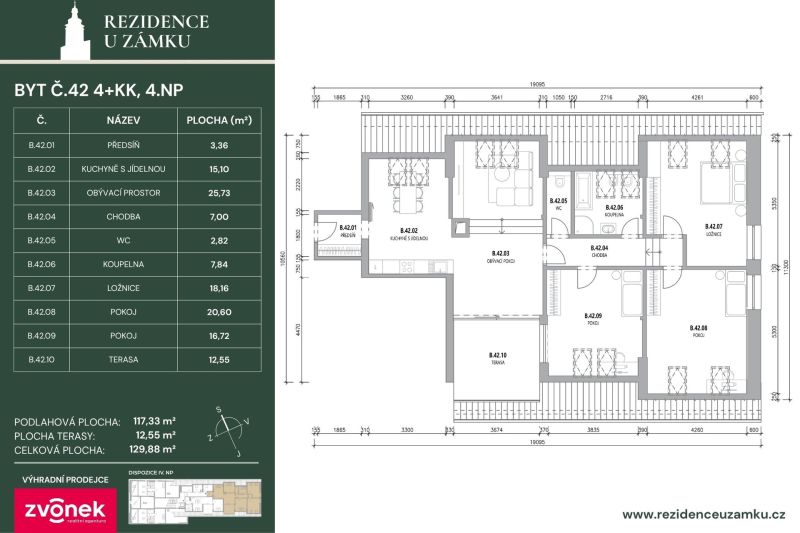 Prodej nového bytu 4+kk 137 m², Vsetín